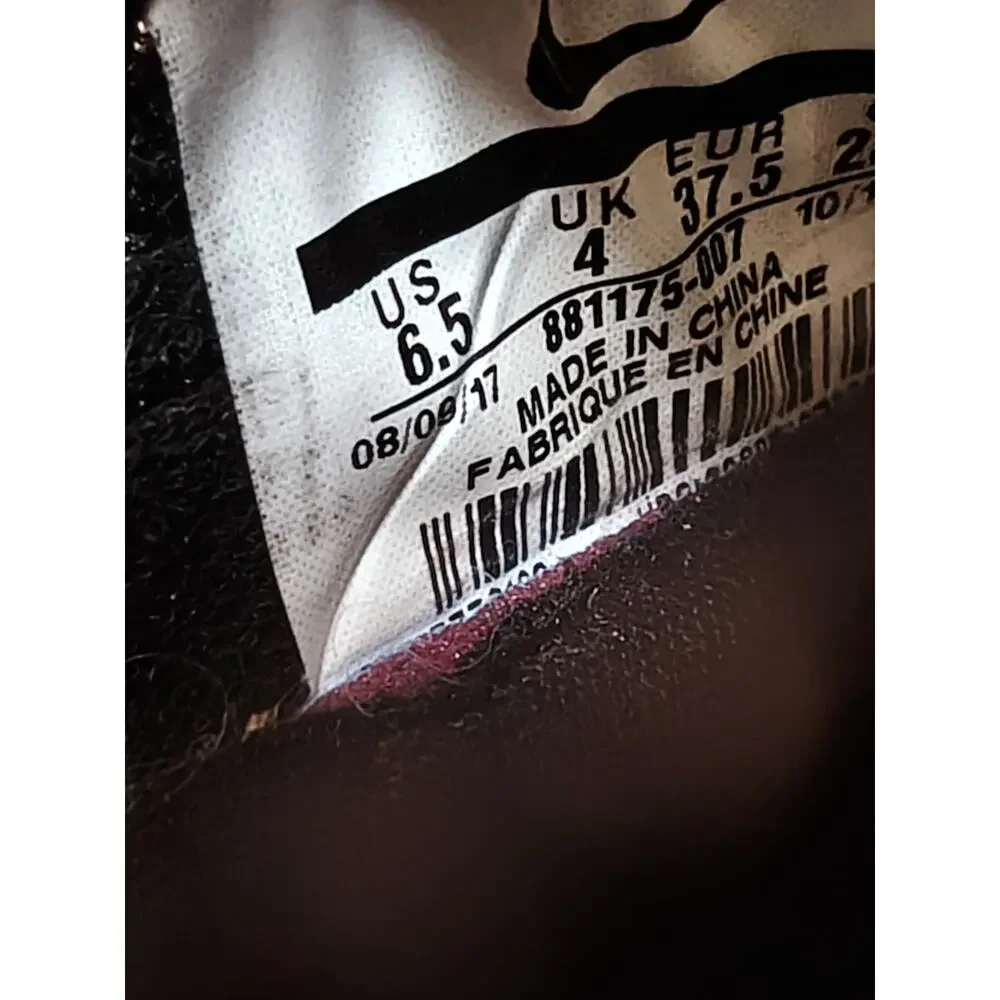 Womens Nike Air Max Thea Flyknit Black Sneakers Size 6.5